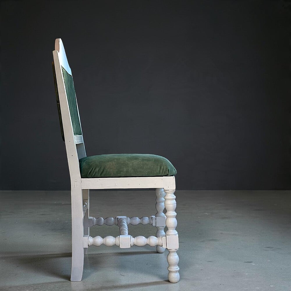 Antique Portuguese solid wood chair restored