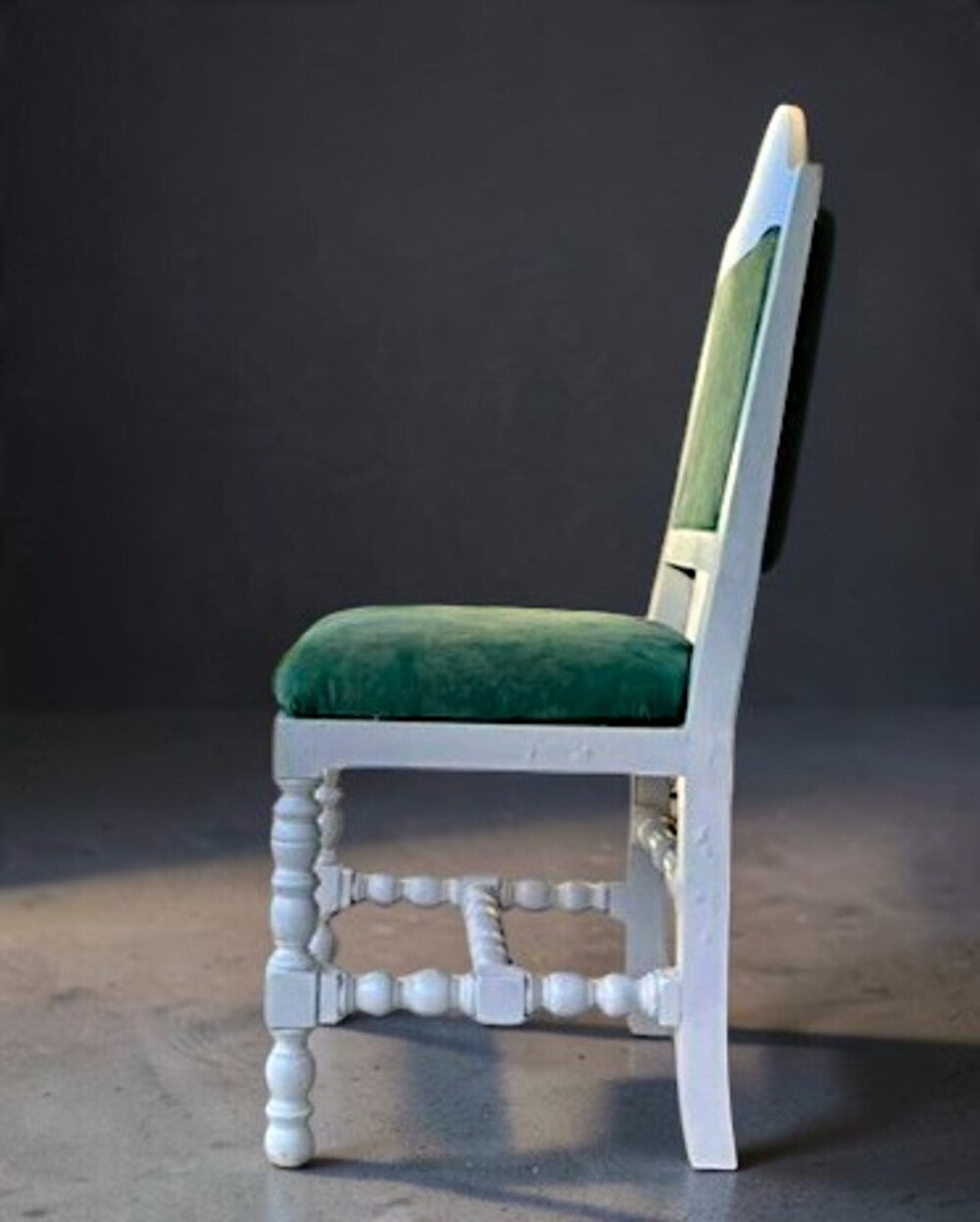 Antique Portuguese solid wood chair restored
