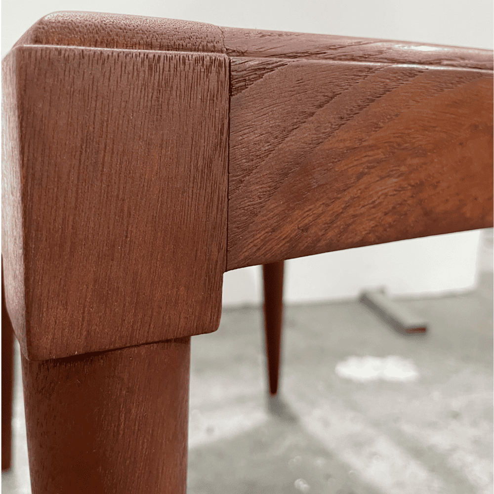 Mid Century Modern Coffee Table with Red Top