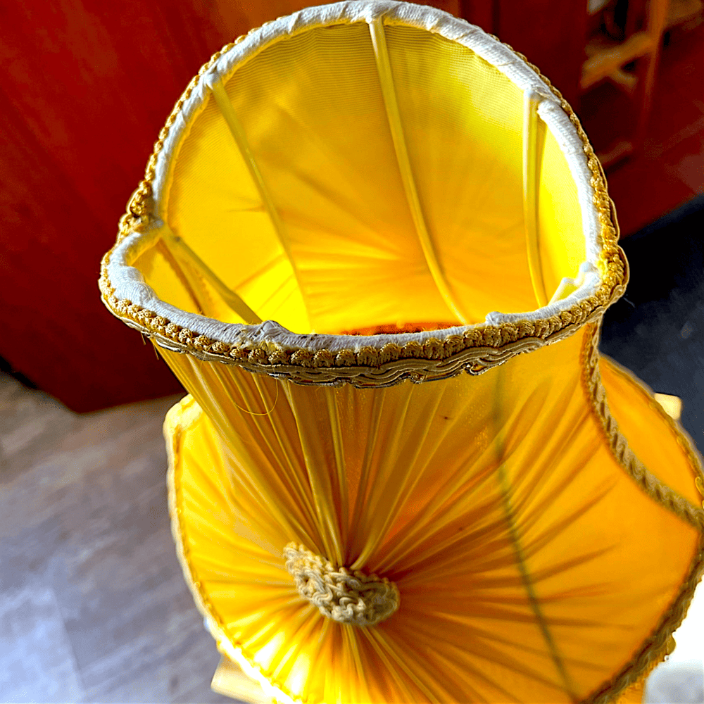 Amber Lucite Table Lamp