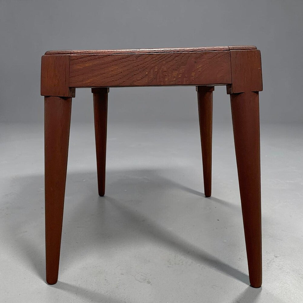 Mid Century Modern Coffee Table with Red Top