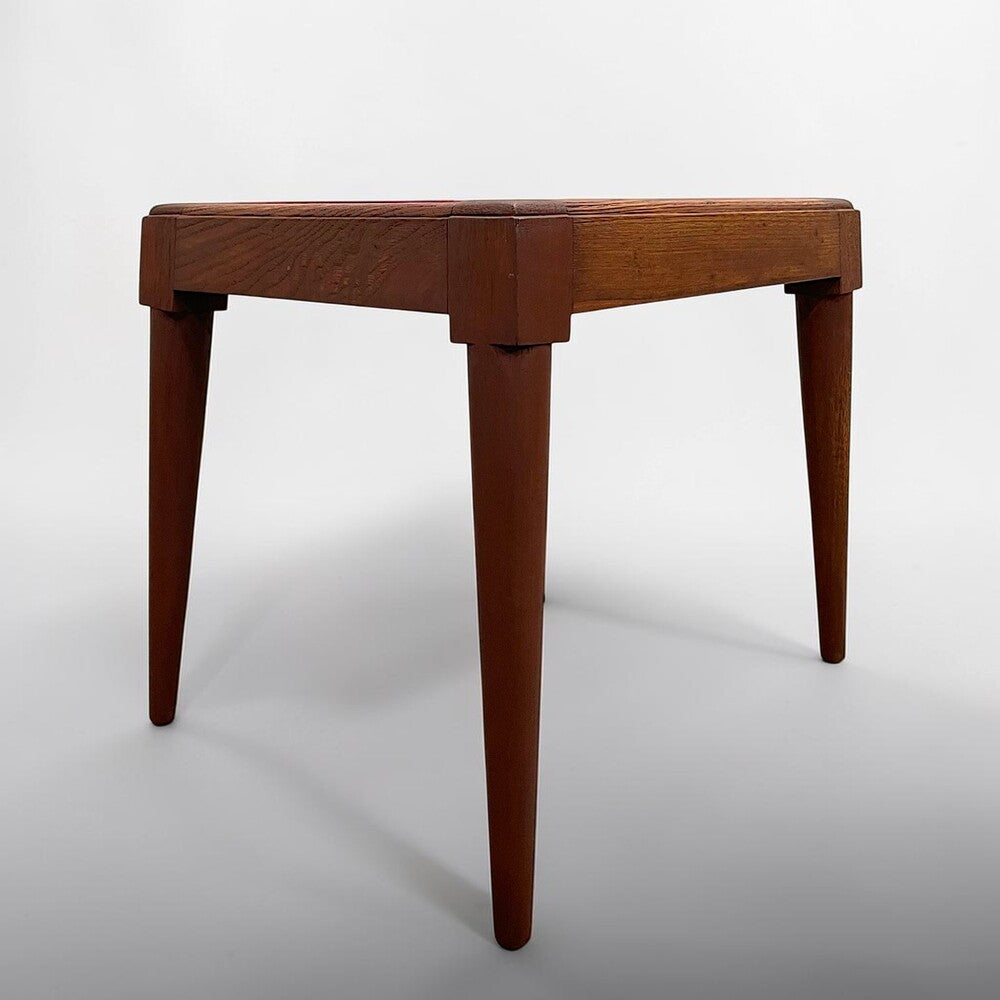 Mid Century Modern Coffee Table with Red Top
