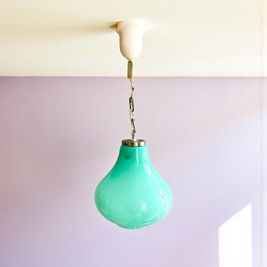 Turquoise Glass Pendant Light