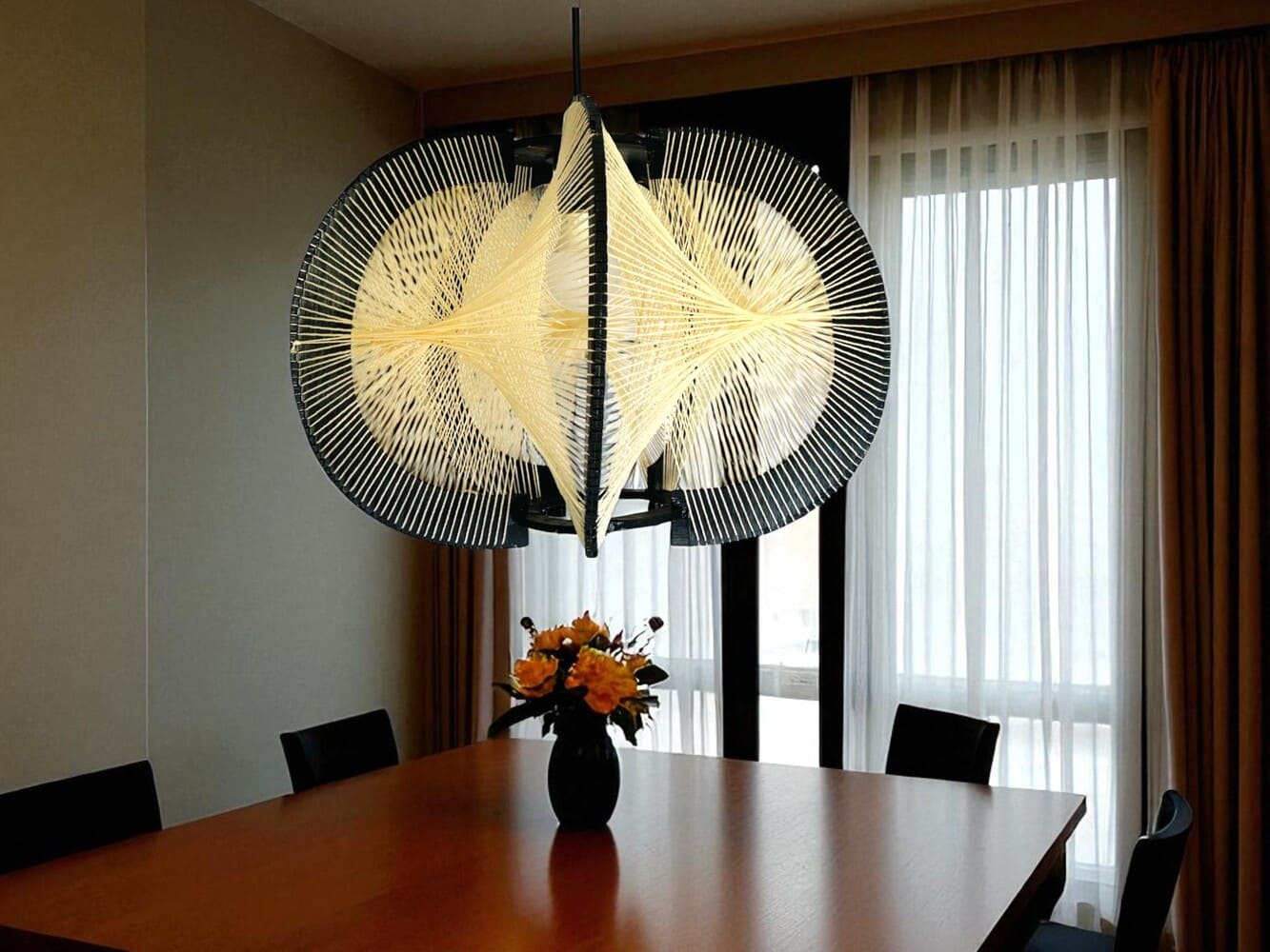 Wood chandelier rustic