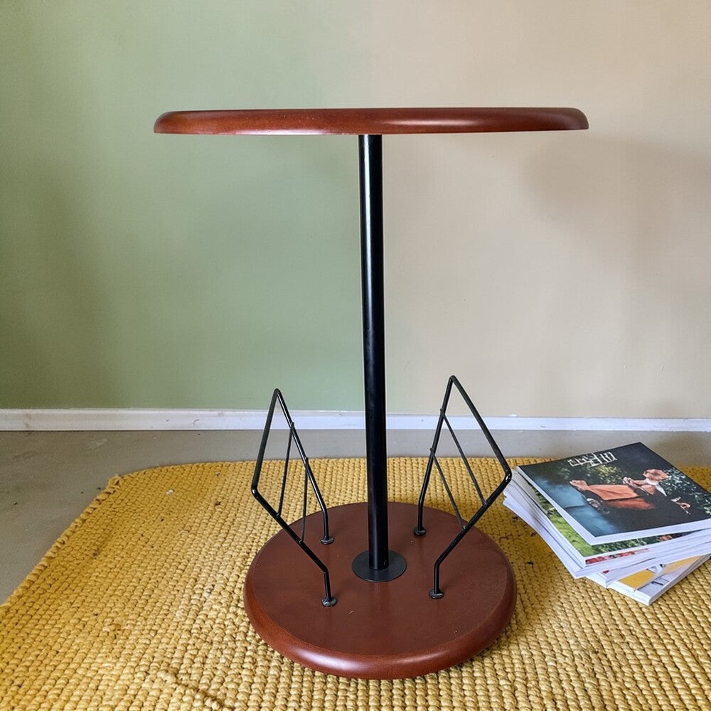 Walnut Table with Magazine Rack