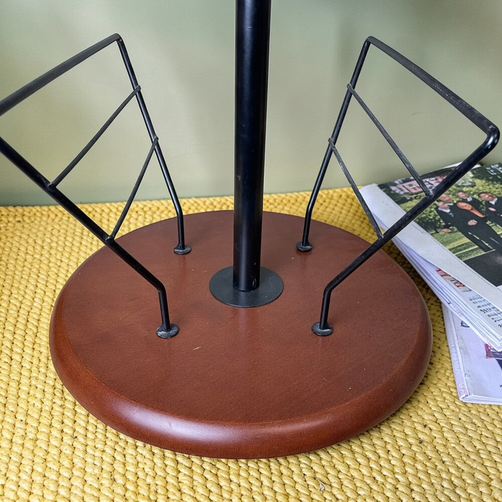 Walnut Table with Magazine Rack