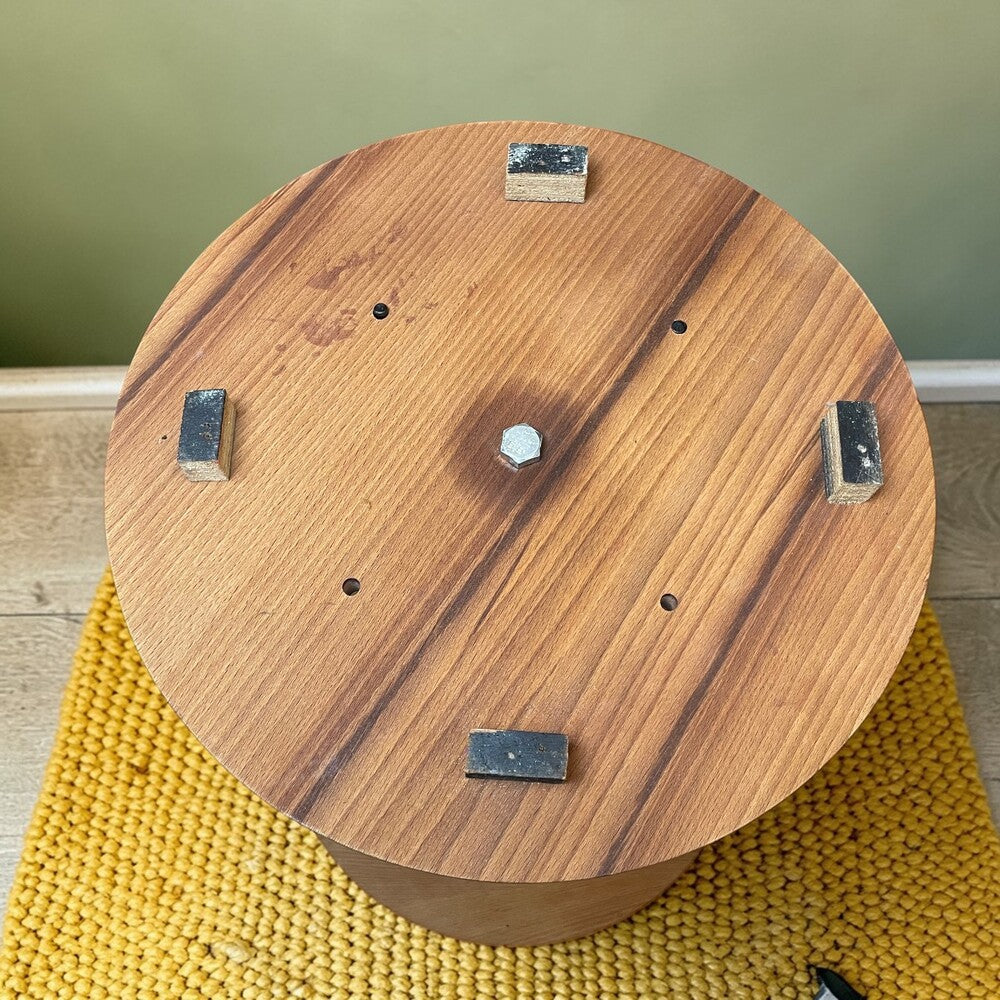 Walnut Table with Magazine Rack