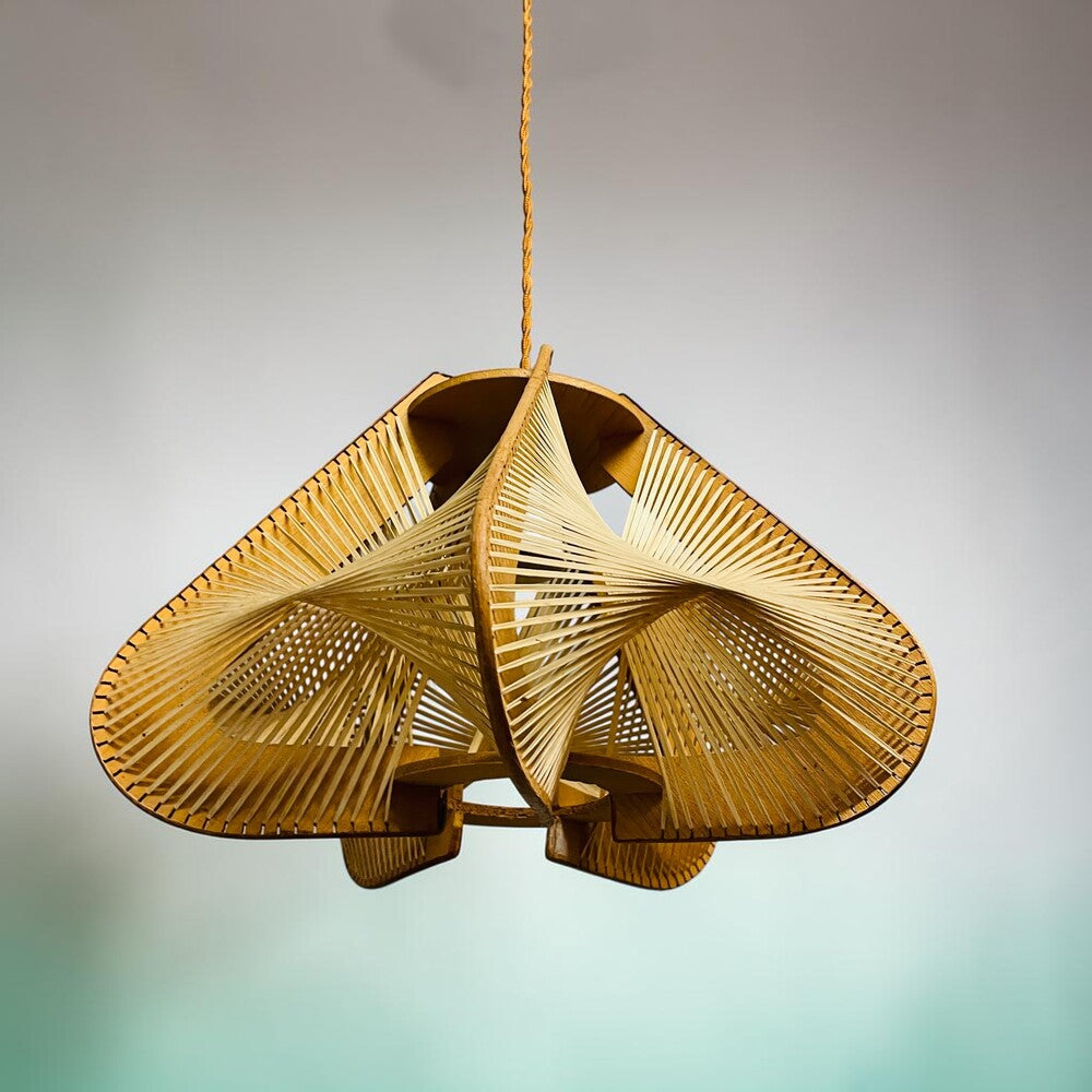 Japandi wooden Hanging Lamp