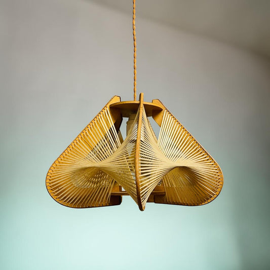 Japandi wooden Hanging Lamp