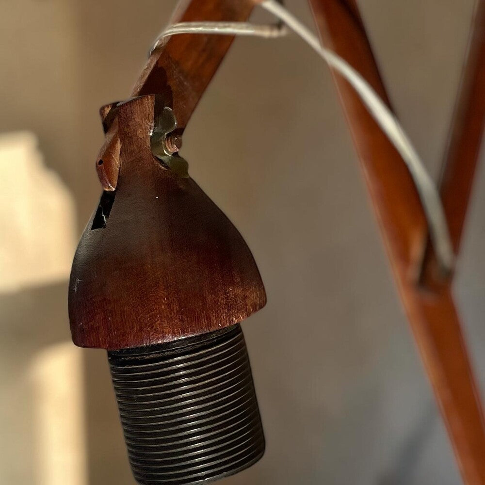 Wooden Scissor Wall Lamp