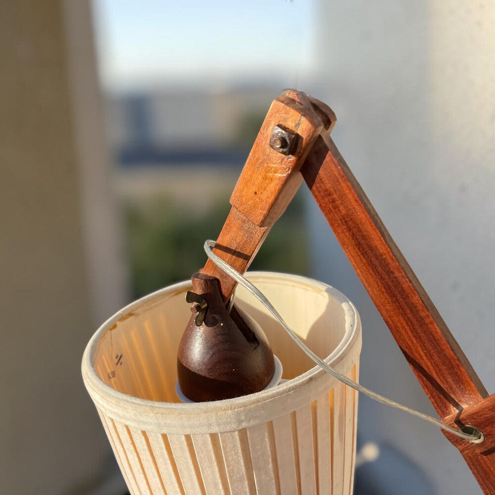 Wooden Scissor Wall Lamp