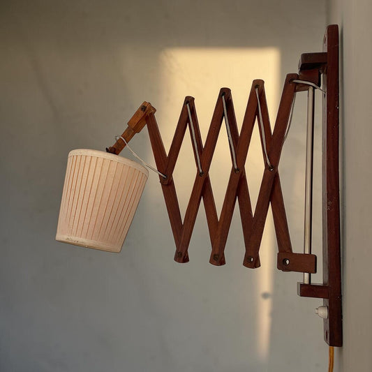 Wooden Scissor Wall Lamp