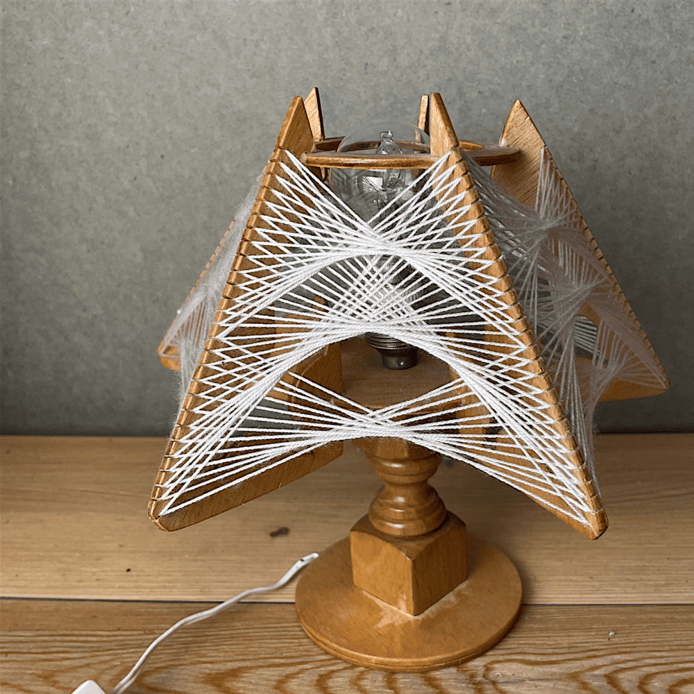 Wood and String Lamp