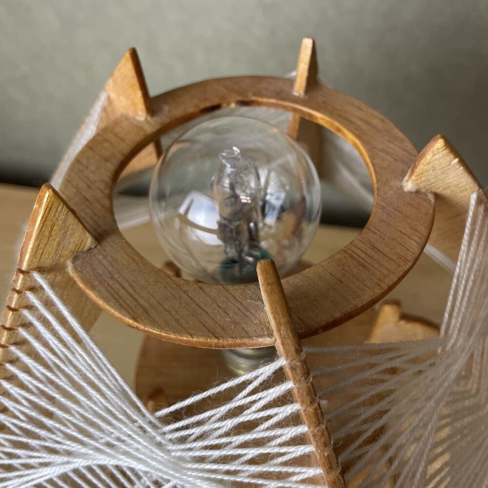 Wood and String Lamp