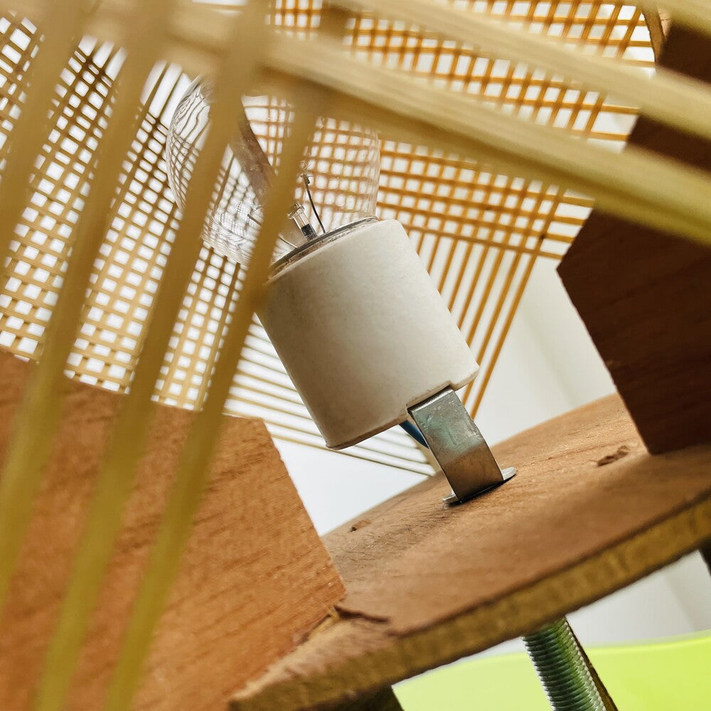 Sculptural Wooden Table Lamp