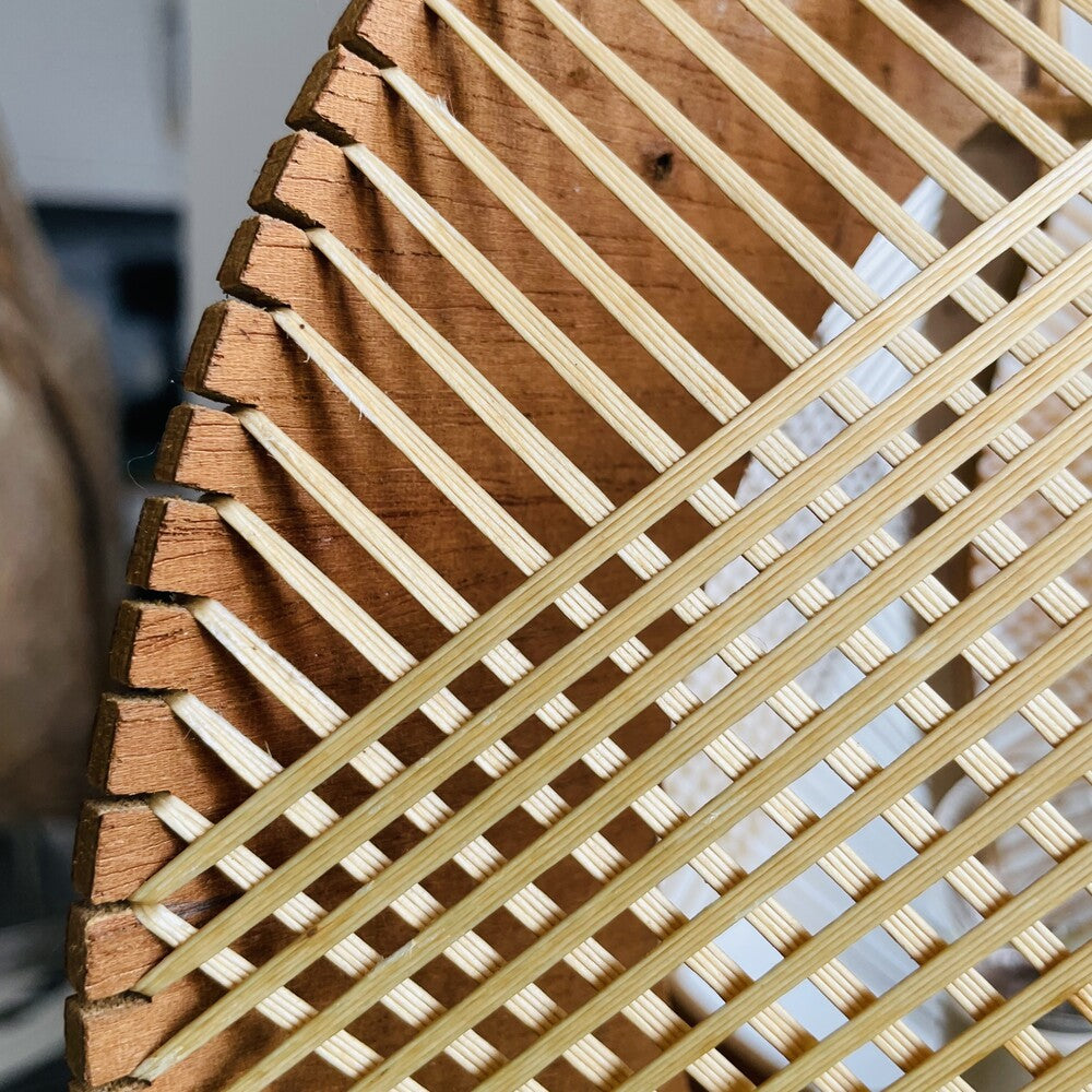Sculptural Wooden Table Lamp