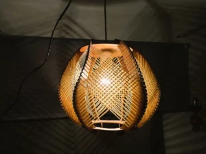 wood pendant light